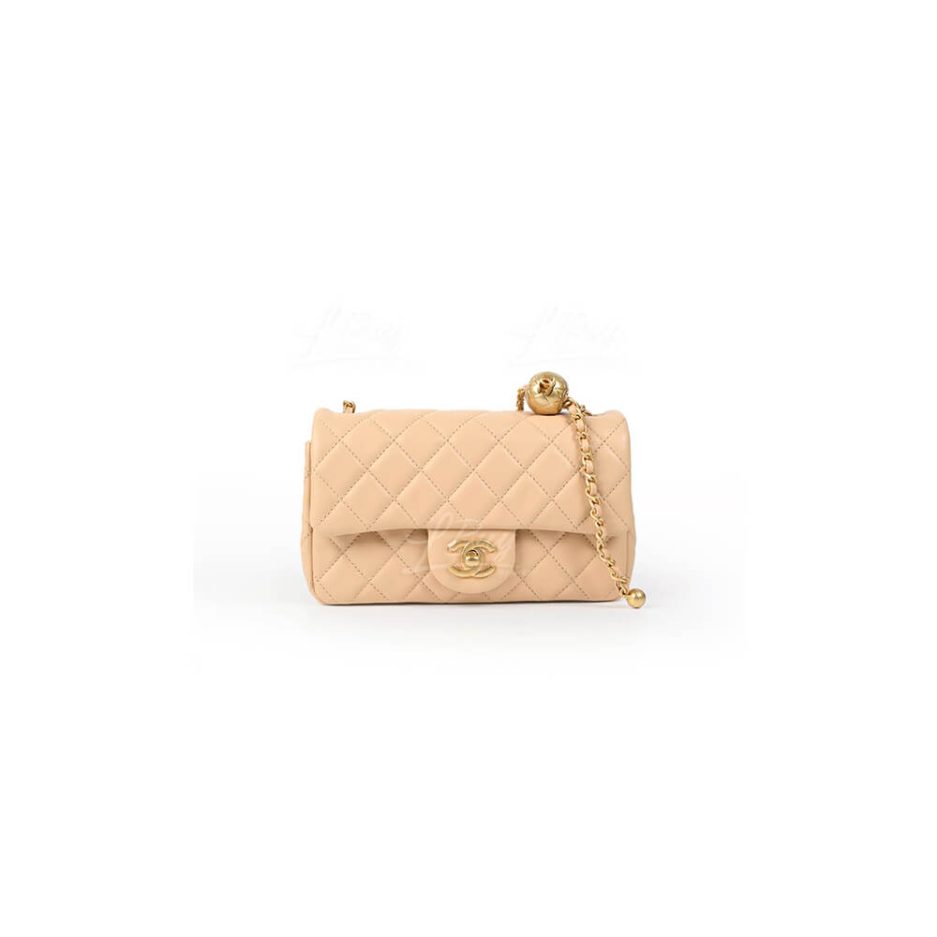 Ch*el pearl crush mini rectangular flap