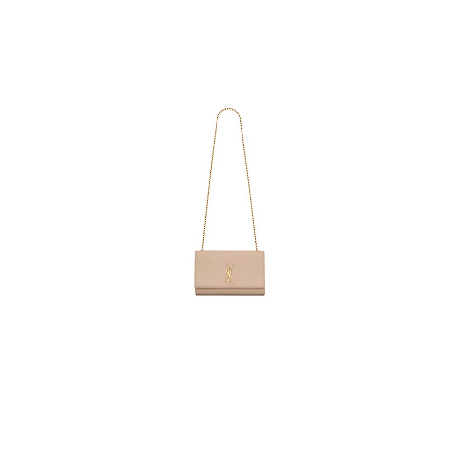 KATE MEDIUM CHAIN BAG IN GRAIN DE POUDRE EMBOSSED LEATHER